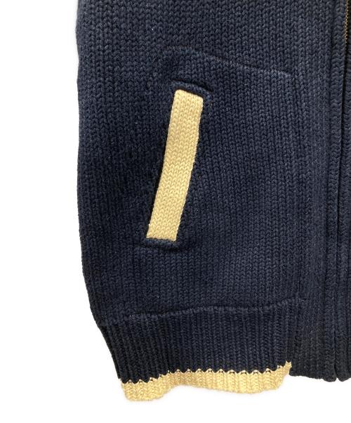 POLO RALPH LAUREN（ポロ・ラルフローレン）POLO RALPH LAUREN (ポロ・ラルフローレン) リネン混ニットジャケット ネイビー サイズ:Mの古着・服飾アイテム