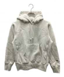 Champion（チャンピオン）の古着「プルオーバーパーカー」｜ベージュ