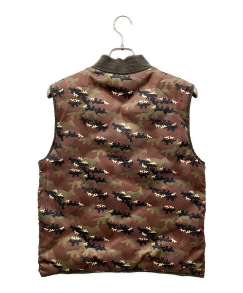 maison kitsune（メゾンキツネ）maison kitsune (メゾンキツネ) リバーシブルダウンベスト カーキ サイズ:Sの古着・服飾アイテム