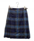 O'NEIL OF DUBLINオニールオブダブリン）の古着「チェック柄ラップスカート」｜ブルー