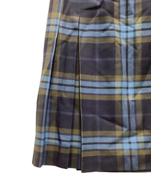O'NEIL OF DUBLIN（オニールオブダブリン）O'NEIL OF DUBLIN (オニールオブダブリン) チェック柄ラップスカート ブルー サイズ:8の古着・服飾アイテム