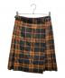 O'NEIL OF DUBLIN（オニールオブダブリン）の古着「チェック柄ラップスカート」｜ブラウン×グリーン