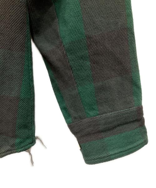 OSH KOSH B'gosh（オシュコシュ ビゴッシュ）OSH KOSH B'gosh (オシュコシュ ビゴッシュ) ヴィンt-ジチェックシャツ グリーン×ベージュ サイズ:Lの古着・服飾アイテム