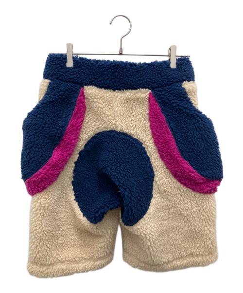 NATAL DESIGN（ネイタルデザイン）NATAL DESIGN (ネイタルデザイン) ボアハーフパンツ ベージュ×ネイビー サイズ:Sの古着・服飾アイテム