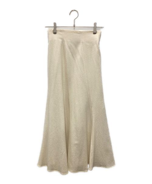 Snidel（スナイデル）Snidel (スナイデル) エスカルゴナロースカート アイボリーの古着・服飾アイテム