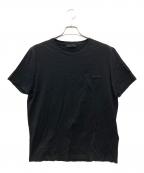 PRADAプラダ）の古着「PRADA LOGO POCKET TEE/プラダロゴポケットティー」｜ブラック