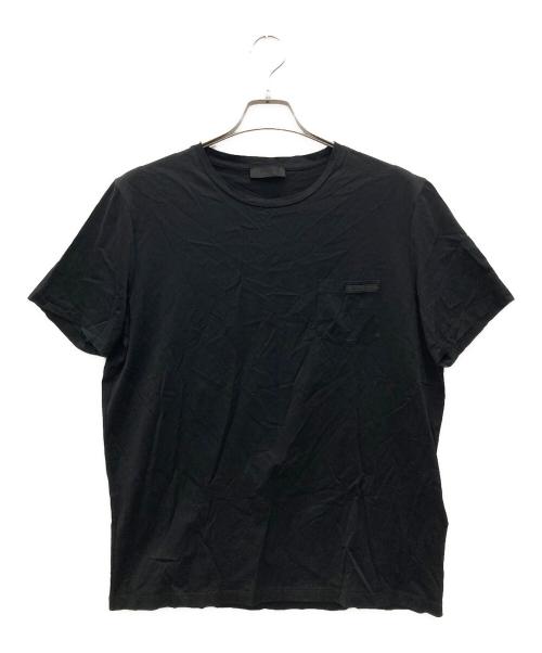 PRADA（プラダ）PRADA (プラダ) PRADA LOGO POCKET TEE/プラダロゴポケットティー ブラック サイズ:XLの古着・服飾アイテム
