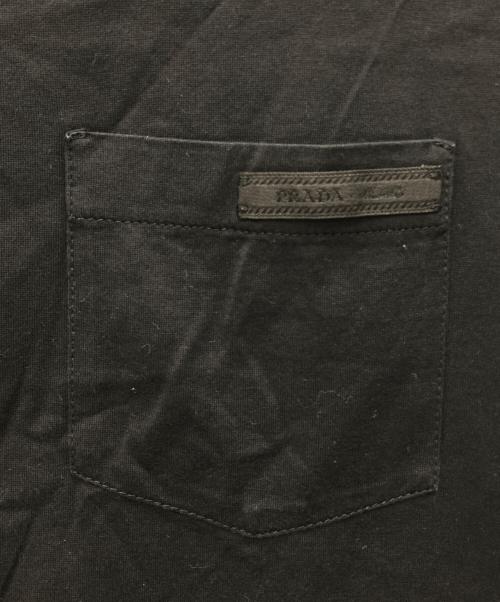 PRADA（プラダ）PRADA (プラダ) PRADA LOGO POCKET TEE/プラダロゴポケットティー ブラック サイズ:XLの古着・服飾アイテム
