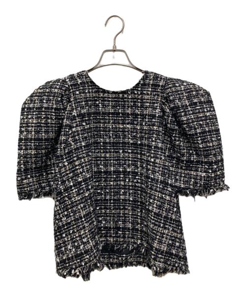 Heve（ヘイヴ）Heve (ヘイヴ) Bubbly Tweed black/バブリーツイード　ブラウス ブラック サイズ:F 未使用品の古着・服飾アイテム