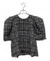 Heve（ヘイヴ）の古着「Bubbly Tweed black/バブリーツイード　ブラウス」｜ブラック