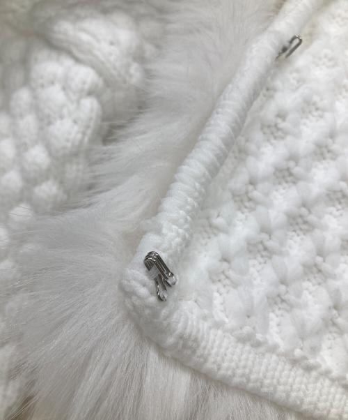 maison de Dolce.（メゾンドドルチェ）maison de Dolce. (メゾンドドルチェ) ファーリーニット ホワイト サイズ:Fの古着・服飾アイテム