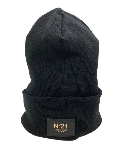 N°21（ヌメロヴェントゥーノ）N°21 (ヌメロヴェントゥーノ) ニット帽 ブラックの古着・服飾アイテム