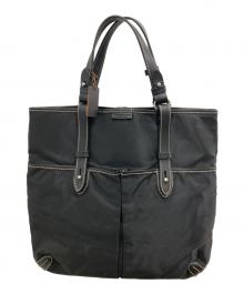 STEFANOMANO（ステファノマーノ）の古着「ナイロンレザートートバッグ」｜ブラック