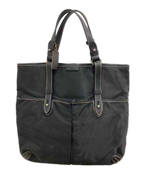 STEFANOMANO（ステファノマーノ）STEFANOMANO (ステファノマーノ) ナイロンレザートートバッグ ブラックの古着・服飾アイテム