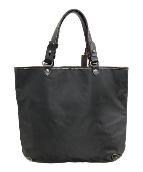 STEFANOMANO（ステファノマーノ）STEFANOMANO (ステファノマーノ) ナイロンレザートートバッグ ブラックの古着・服飾アイテム