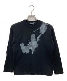 GROUND Y（グラウンドワイ）の古着「グラフィックカットソー」｜ブラック