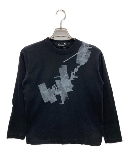 GROUND Y（グラウンドワイ）GROUND Y (グラウンドワイ) グラフィックカットソー ブラック サイズ:1の古着・服飾アイテム