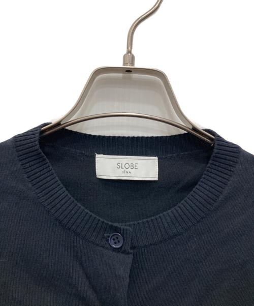 SLOBE IENA（スローブ イエナ）SLOBE IENA (スローブ イエナ) FROSTYCOTTONクルーネックカーディガン ブラック サイズ:不明（実寸をご確認ください）の古着・服飾アイテム