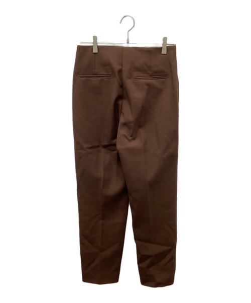 DRAWER（ドゥロワー）Drawer (ドゥロワー) センタープレスパンツ ブラウン サイズ:36の古着・服飾アイテム