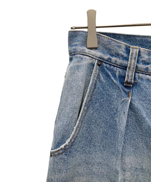 YENN（イエン）YENN (イエン) HIGH RISE TUCK WIDE PANTS/ハイライズ・タック・ワイド・パンツ ブルー サイズ:38の古着・服飾アイテム