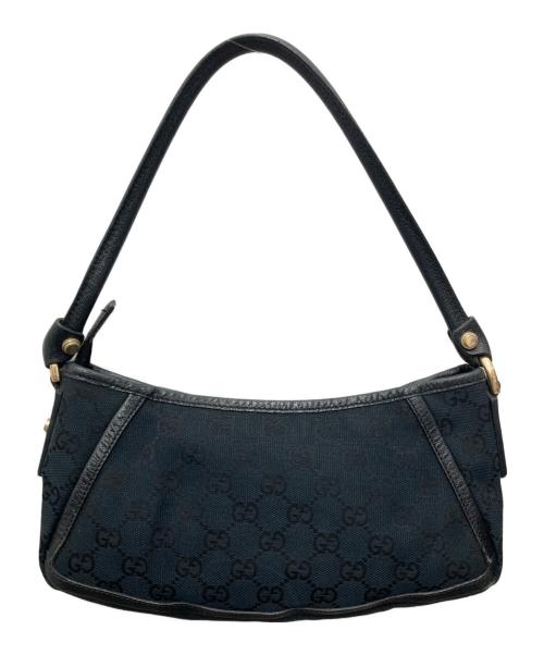 GUCCI（グッチ）GUCCI (グッチ) GGキャンバス セミショルダーバッグ ブラックの古着・服飾アイテム