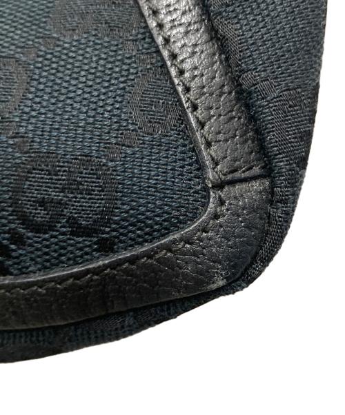 GUCCI（グッチ）GUCCI (グッチ) GGキャンバス セミショルダーバッグ ブラックの古着・服飾アイテム