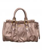 MIU MIUミュウミュウ）の古着「VITELLO LUX 2WAYバッグ」｜MUGHETTO(ライトピンク)