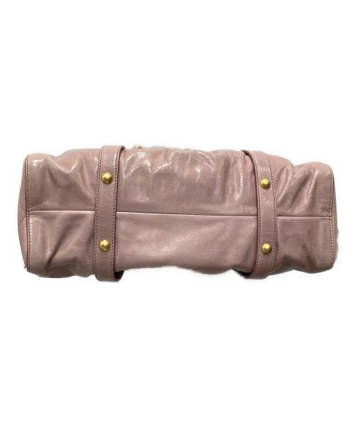 MIU MIU（ミュウミュウ）MIU MIU (ミュウミュウ) VITELLO LUX 2WAYバッグ MUGHETTO(ライトピンク)の古着・服飾アイテム