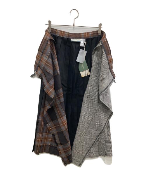O'NEIL OF DUBLIN（オニールオブダブリン）O'NEIL OF DUBLIN (オニールオブダブリン) 別注チェックキルトロングスカート ブラウン×ブラック サイズ:38 未使用品の古着・服飾アイテム
