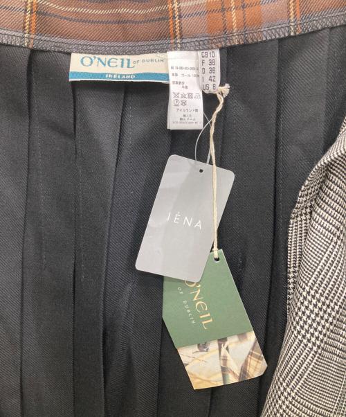 O'NEIL OF DUBLIN（オニールオブダブリン）O'NEIL OF DUBLIN (オニールオブダブリン) 別注チェックキルトロングスカート ブラウン×ブラック サイズ:38 未使用品の古着・服飾アイテム
