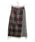 O'NEIL OF DUBLIN（オニールオブダブリン）の古着「別注チェックキルトロングスカート」｜ブラウン×ブラック