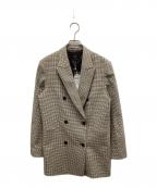 23区ニジュウサンク）の古着「ガンクラブチェックストレッチ ジャケット」｜ベージュ