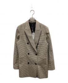 23区（ニジュウサンク）の古着「ガンクラブチェックストレッチ ジャケット」｜ベージュ