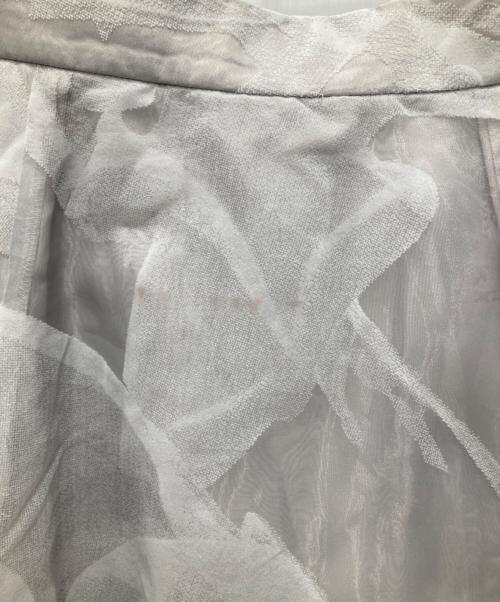 Mystrada（マイストラーダ）Mystrada (マイストラーダ) ベールフロッキースカート ホワイト サイズ:38の古着・服飾アイテム