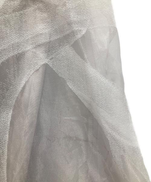 Mystrada（マイストラーダ）Mystrada (マイストラーダ) ベールフロッキースカート ホワイト サイズ:38の古着・服飾アイテム