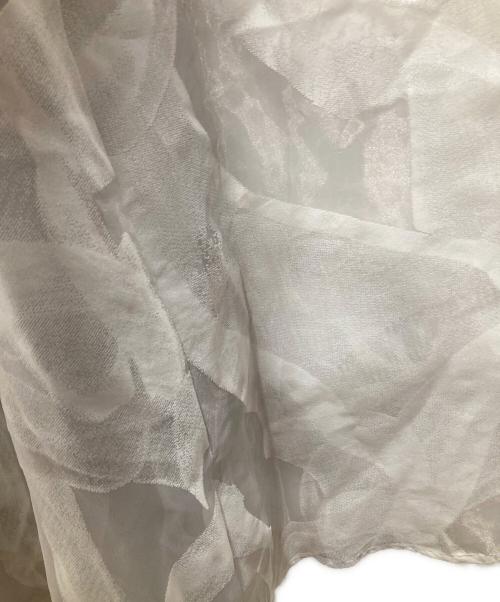 Mystrada（マイストラーダ）Mystrada (マイストラーダ) ベールフロッキースカート ホワイト サイズ:38の古着・服飾アイテム