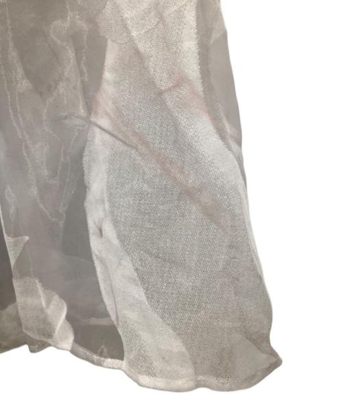Mystrada（マイストラーダ）Mystrada (マイストラーダ) ベールフロッキースカート ホワイト サイズ:38の古着・服飾アイテム