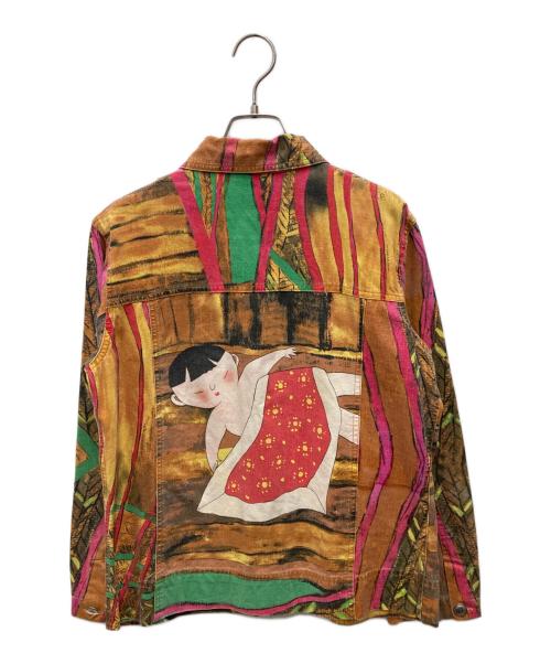 CHICO'S DESIGN（チコズデザイン）CHICO'S DESIGN (チコズデザイン) 総柄ジャケット マルチカラー サイズ:1の古着・服飾アイテム