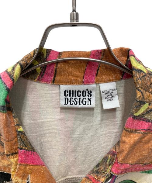CHICO'S DESIGN（チコズデザイン）CHICO'S DESIGN (チコズデザイン) 総柄ジャケット マルチカラー サイズ:1の古着・服飾アイテム