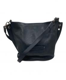 LONGCHAMP（ロンシャン）の古着「3D LEATHER HOBO/スリーディー・レザー・ホーボー」｜ブラック