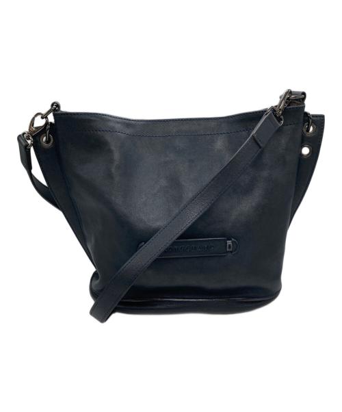 LONGCHAMP（ロンシャン）LONGCHAMP (ロンシャン) 3D LEATHER HOBO/スリーディー・レザー・ホーボー ブラックの古着・服飾アイテム