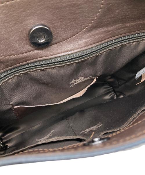 LONGCHAMP（ロンシャン）LONGCHAMP (ロンシャン) 3D LEATHER HOBO/スリーディー・レザー・ホーボー ブラックの古着・服飾アイテム