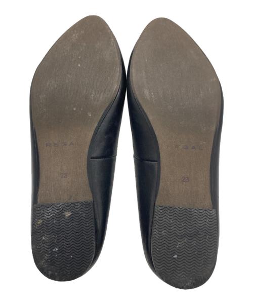 REGAL（リーガル）REGAL (リーガル) レザーフラットパンプス ブラック サイズ:23の古着・服飾アイテム