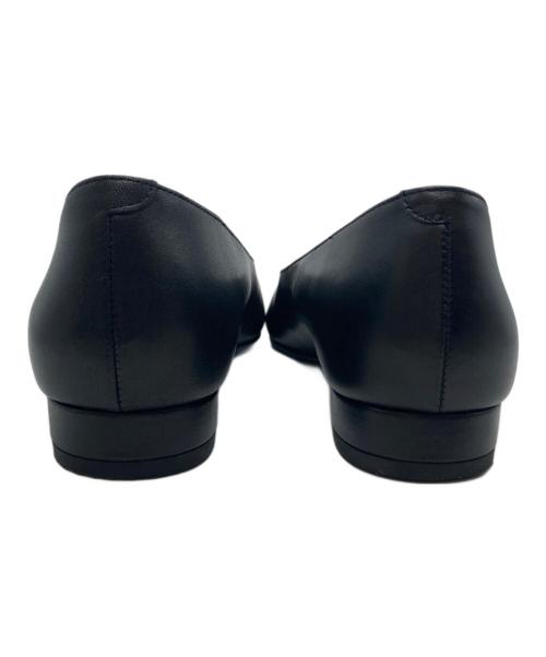 DIANA（ダイアナ）DIANA (ダイアナ) トゥ切替ローヒールパンプス ブラック サイズ:23の古着・服飾アイテム