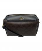 COACHコーチ）の古着「シグネチャーショルダーバッグ」｜ブラウン×ブラック