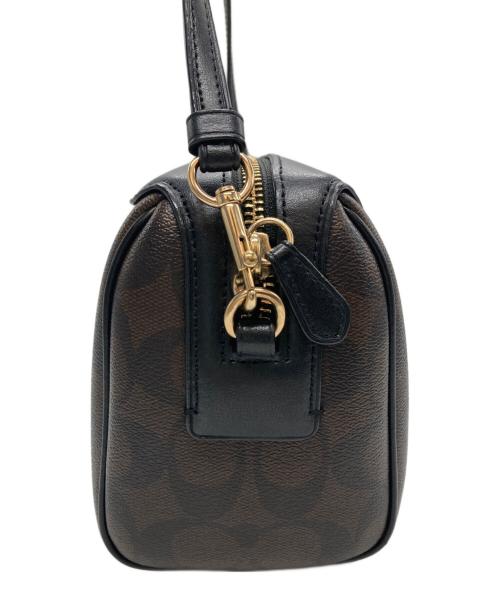COACH（コーチ）COACH (コーチ) シグネチャーショルダーバッグ ブラウン×ブラックの古着・服飾アイテム