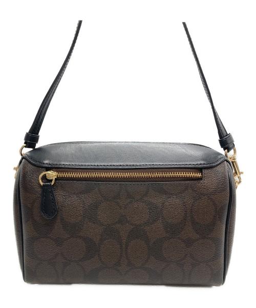 COACH（コーチ）COACH (コーチ) シグネチャーショルダーバッグ ブラウン×ブラックの古着・服飾アイテム