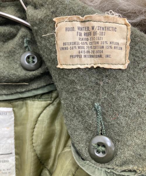 US ARMY（ユーエスアーミー）US ARMY (ユーエスアーミー) 70's M-65フィッシュテールパーカー オリーブ サイズ:Sの古着・服飾アイテム