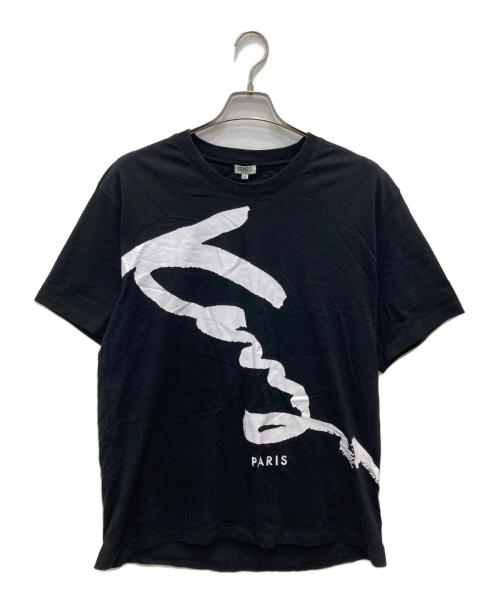 KENZO（ケンゾー）KENZO (ケンゾー) CURSIVE LOGO/カッシブ ロゴ ホワイト×ブラック サイズ:XXLの古着・服飾アイテム