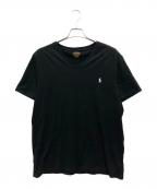 POLO RALPH LAURENポロ・ラルフローレン）の古着「ポニー刺繍カットソー」｜ブラック